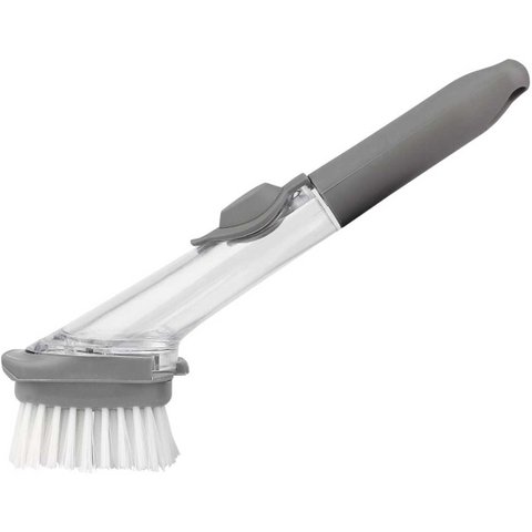 Escova esponja multiuso porta detergente 22,5cm em plástico