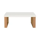 Ver imagem 3 de Mesa de Centro Industrial Mdf 89,5cm Off White/freijó F12