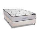 Ver imagem 1 de Cama Box Casal: Colchão Espuma Ortobom D45 High Foam + Base CRC Courano White(138x188)