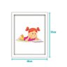 Quadro Infantil Duplo Meninas Com Moldura - Branca - 3