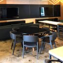 Ver imagem 3 de Cadeira para Mesa de Jantar Cyndi 53cm Madeira Maciça | Courino Preto - Sallar Home