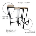 Ver imagem 7 de Kit Banquetas Mdf Strassis Design Sd-3040 Preto