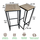 Ver mais imagens de Kit Banquetas Mdf Strassis Design Sd-3040 Preto