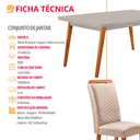 Ver imagem 2 de Mesa de Jantar Copper Lorena 120cm Tampo MDF Vidro Canto Copo com 4 Cadeiras Moderna Mobília