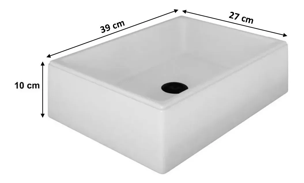Cuba Pia Retangular Marmote Sintetico para Banheiro Torino Branco - Rede Móveis - 3