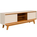 Ver imagem 4 de Rack Bancada para TV de até 75" 2 Portas Mundi Cinamomo/Off White
