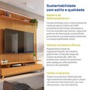 Ver imagem 7 de Rack com Painel Ripado para TV até 72 Polegadas 100% MDF 185,5CMX250CM Yucca CabeCasa MadeiraOriginals