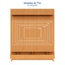 Rack com Painel Ripado para Tv até 72 Polegadas 185x250cm 100% Mdf Yucca Cabecasa Madeiraoriginals - 5