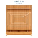 Ver mais imagens de Rack com Painel Ripado para TV até 72 Polegadas 100% MDF 185,5CMX250CM Yucca CabeCasa MadeiraOriginals