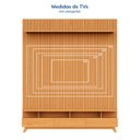 Ver mais imagens de Rack com Painel Ripado para Tv até 72 Polegadas 185x250cm 100% Mdf Yucca CabeCasa MadeiraOriginals