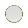 Cj 6 Pratos Rasos P/sobremesa de Porcelana Egg Branco/dourado 19cm Wolff - 2