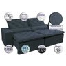 Sofá Magnum 2,02M Retrátil e Reclinável com Molas No Assento Tecido Suede Azul - 3