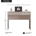 Ver imagem 3 de Escrivaninha/Mesa Escritório com 2 Gavetas e Chave 105cm Multimóveis Crjcm-ESC004 Off White