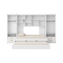Ver imagem 4 de Conjunto Modulado Completo Chiara Quarto Infantil Roupeiro 6 Portas 4 Gavetas Bicama Branco Phoenix