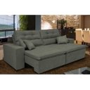 Ver imagem 1 de Sofá Cairo 2,32M Retrátil e Reclinável com Molas e Pillow No Assento Tecido Suede