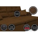 Ver imagem 3 de Sofá Cairo 2.02M Retrátil e Reclinável com Molas e Pillow No Assento Tecido Suede