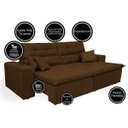 Ver imagem 2 de Sofá Cairo 2.02M Retrátil e Reclinável com Molas e Pillow No Assento Tecido Suede