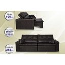 Ver imagem 2 de Sofá Tourino 2.52m Retrátil e Reclinável com Molas e Pillow no Assento Tecido Courino Café