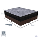 Ver imagem 3 de Cama Box e Colchão Airtech Pampa Molas Ensacadas Queen Ortobom: Marrom