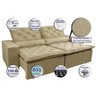 Sofá Magnum 2,82M Retrátil e Reclinável com Molas No Assento Tecido Suede Bege - 3