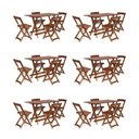 Ver imagem 1 de Kit 6 Conjunto Mesa Bar 120x70 C/ 4 Cadeiras P/ Bar Cor:imbuia