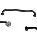 Ver imagem 3 de Alça de Apoio Barra 70cm Preto Inox Cadeirante Idoso Acessibilidade Gestante Corrimao Banheiro Box R