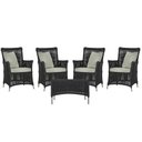 Ver imagem 1 de 4 Poltronas e 1 Mesa Igapó em Alumínio Pintura Fendi Corda Náutica Estofado 3