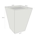 Ver imagem 3 de Vaso de Planta Quadrado Decorativo Polietileno 45x35 + Prato