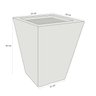 Vaso de Planta Quadrado Decorativo Polietileno 45x35 + Prato - 3