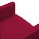 Ver imagem 3 de Kit Poltrona e Namoradeira Nina Suede Vermelho Pés Palito Castanho - Pallazio