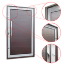 Ver imagem 3 de Porta Pivotante Alumínio Lambril c/Puxador Esq. Elite Mix Corten 240x120 Brimak