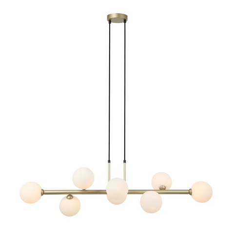 Pendente Abaporu Dourado e Branco (c)107cm (l)30cm (a)23cm 8xg9 200w - Hl004w