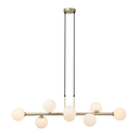 Ver imagem 1 de Pendente Abaporu Dourado e Branco (c)107cm (l)30cm (a)23cm 8xg9 200w - Hl004w