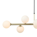 Ver imagem 2 de Pendente Abaporu Dourado e Branco (c)107cm (l)30cm (a)23cm 8xg9 200w - Hl004w