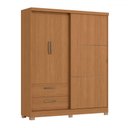 Ver imagem 2 de Guarda-roupa Casal Baume 3 Portas 2 Gavetas Canela - Kappesberg