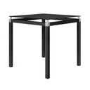 Ver imagem 1 de Mesa de Jantar Malva 4 Lugares Quadrada Vidro Temperado Preto 75cm