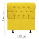 Ver imagem 3 de Cabeceira Estofada Cama Box Casal 140cm París Veludo Amarelo- Mabe Magazine