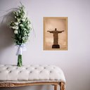 Ver imagem 1 de Quadro Moldura Dourada Rio de Janeiro - Cristo 45x34cm:com Acetato