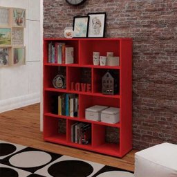 Estante Livreiro Book Organizador Vermelha - Artely - 3