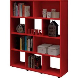 Estante Livreiro Book Organizador Vermelha - Artely - 2
