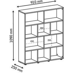 Estante Livreiro Book Organizador Vermelha - Artely - 4