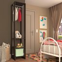 Ver imagem 2 de Closet Modulado 1 Cabideiro 200x40 Cm Ey105 Grafite Intenso Novam