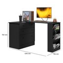 Ver imagem 5 de Cômoda com Mesa Giratória Gamer em Mdp Qmovi