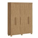 Ver imagem 2 de Guarda-roupa Portugal 5 Portas 4 Gavetas Amêndoa