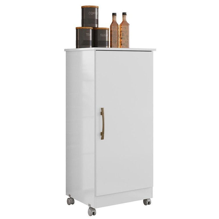 Armário Multiuso Lírio 49cm 1 Porta Branco Moval Armário Multiuso Lírio 49cm 1 Porta Branco Moval