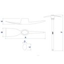 Ver imagem 2 de Picareta Metálica Cabo De Madeira 90cm 77303543 Tramontina