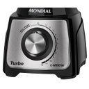 Ver imagem 2 de Liquidificador Mondial L-1200 Turbo, Filtro, 12 Vel + Pulsar, 1200w, Preto - 220v