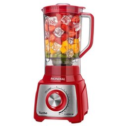 Liquidificador Mondial L-1200 Turbo Filtro 12 Vel + Pulsar 1200w Vermelho - 110v - 8