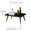 Ver imagem 4 de Mesa de Centro Dubai Retangular Sala Pé Palito Madeira Mdf- Preto