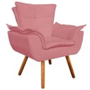 Ver imagem 3 de Kit Sofá Retrô Namoradeira e 1 Poltrona Opala Suede Rose - D'Rossi